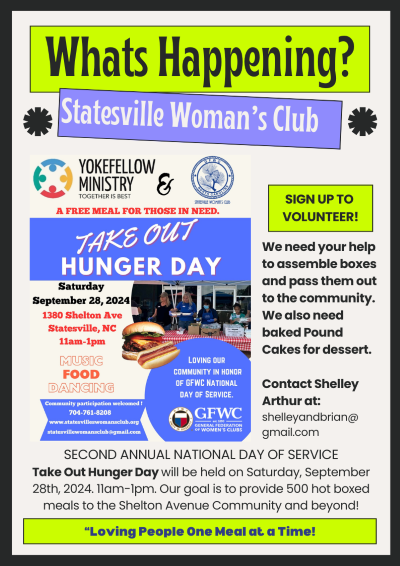 Take Out Hunger Day – Volunteer Opportunity