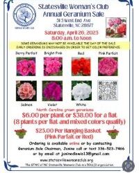Annual Geranium Sale